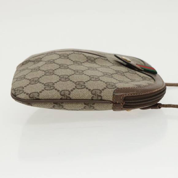 GUCCI GG Supreme Web Sherry Line Shoulder Bag Pvc Beige Gold 904 02 047 - Picture 3 of 16